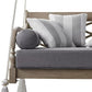 63" Wide Cambridge Casual Hanging Porch Swing with Cushion Estate Daybed