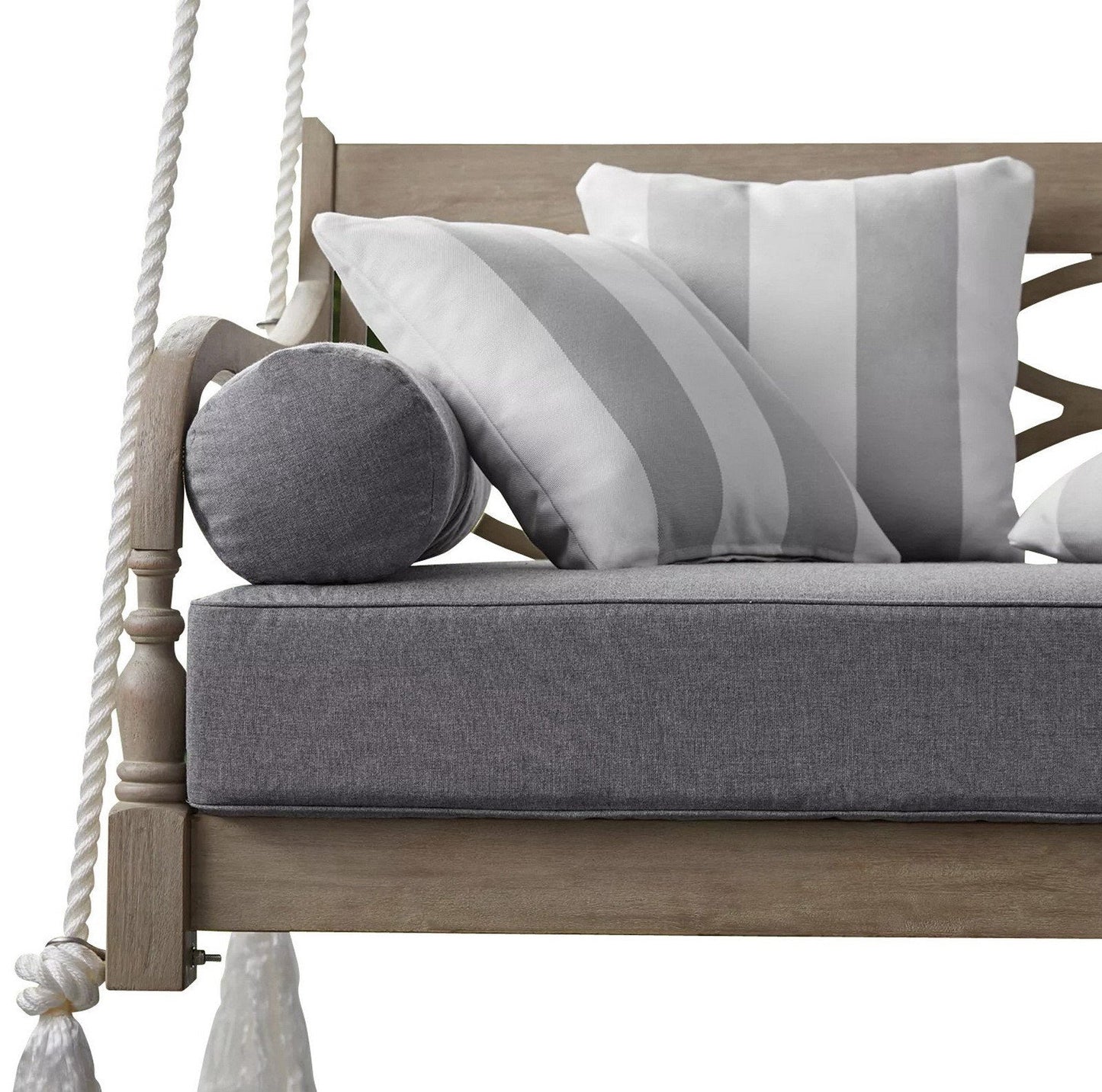 63" Wide Cambridge Casual Hanging Porch Swing with Cushion Estate Daybed