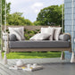 63" Wide Cambridge Casual Hanging Porch Swing with Cushion Estate Daybed