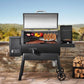 36" Pellet Smoker BBQ with Electric Induction Side Burner Flavor Tray 920 sq in