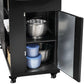 Grill Prep Cart Table with Garden Hose Connect Faucet Bar Sink Cabinet Storage