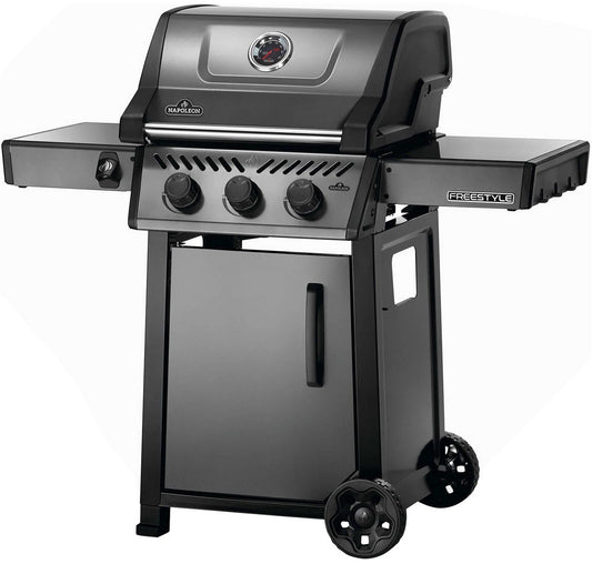 Napoleon Freestyle 365 3 Burner Propane Gas Grill BBQ 33,000 BTU Cast Iron Grate