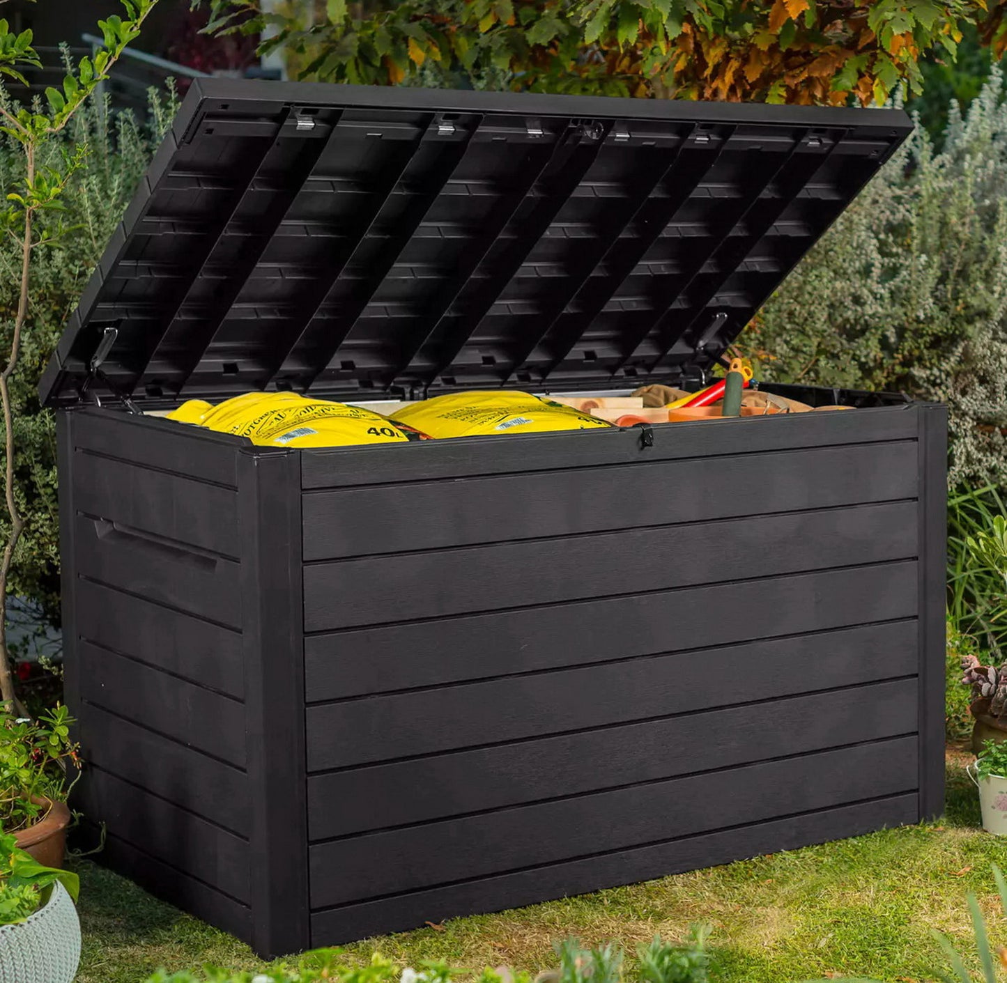 Keter Large 230 Gallon Outdoor Storage Deck Box Patio Weatherproof Resin Plastic