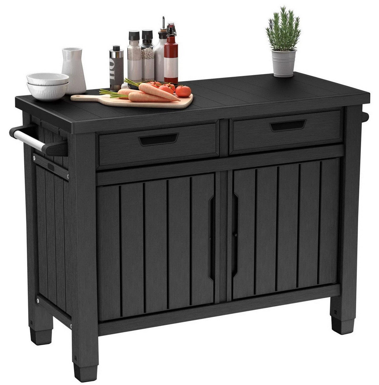 Outdoor Entertainment Grill Table Station Bar Grilling Storage Cabinet