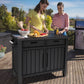 Outdoor Entertainment Grill Table Station Bar Grilling Storage Cabinet