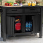 Outdoor Entertainment Grill Table Station Bar Grilling Storage Cabinet