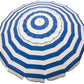 8' Beach Patio Market Tilt Umbrella w/ Auger Tip Carry Bag Blue or Black Stripes