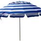 8' Beach Patio Market Tilt Umbrella w/ Auger Tip Carry Bag Blue or Black Stripes