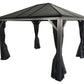 Outdoor 10' x 10' Gazebo Metal Sun Shelter with Mosquito Netting