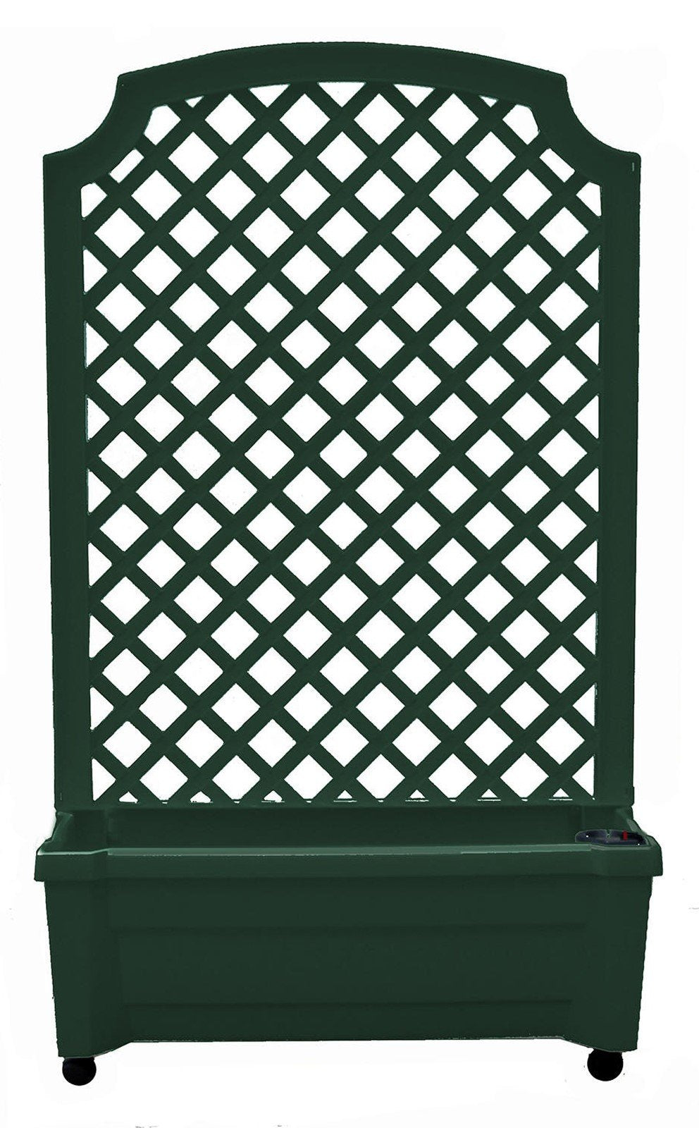 Plastic Garden Planter Box with Climbing Trellis Self Watering Rolling 53" x 31"