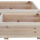 Two Solid Cedar Wood Planters / Storage Boxes Dual Purpose Set of 2 10" x 16"
