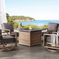 Fire Pit Table 4 Cushion Chairs & 41" Table Seating Outdoor Furniture Set
