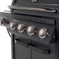 Natural Gas Grill 4 Stainless Steel Burners Cast Iron Grates w/ Cover 500 Sq In