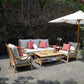5 Piece Teak Wood Sofa Set Outdoor Patio Deck Furniture