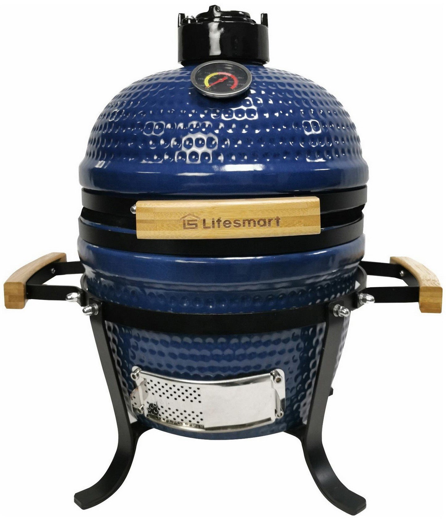 Lifesmart Charcoal Ceramic Kamado Stainless Steel Grill with Carry Bag