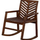 W. Trends Outdoor Modern Acacia Wood Rocking Chair