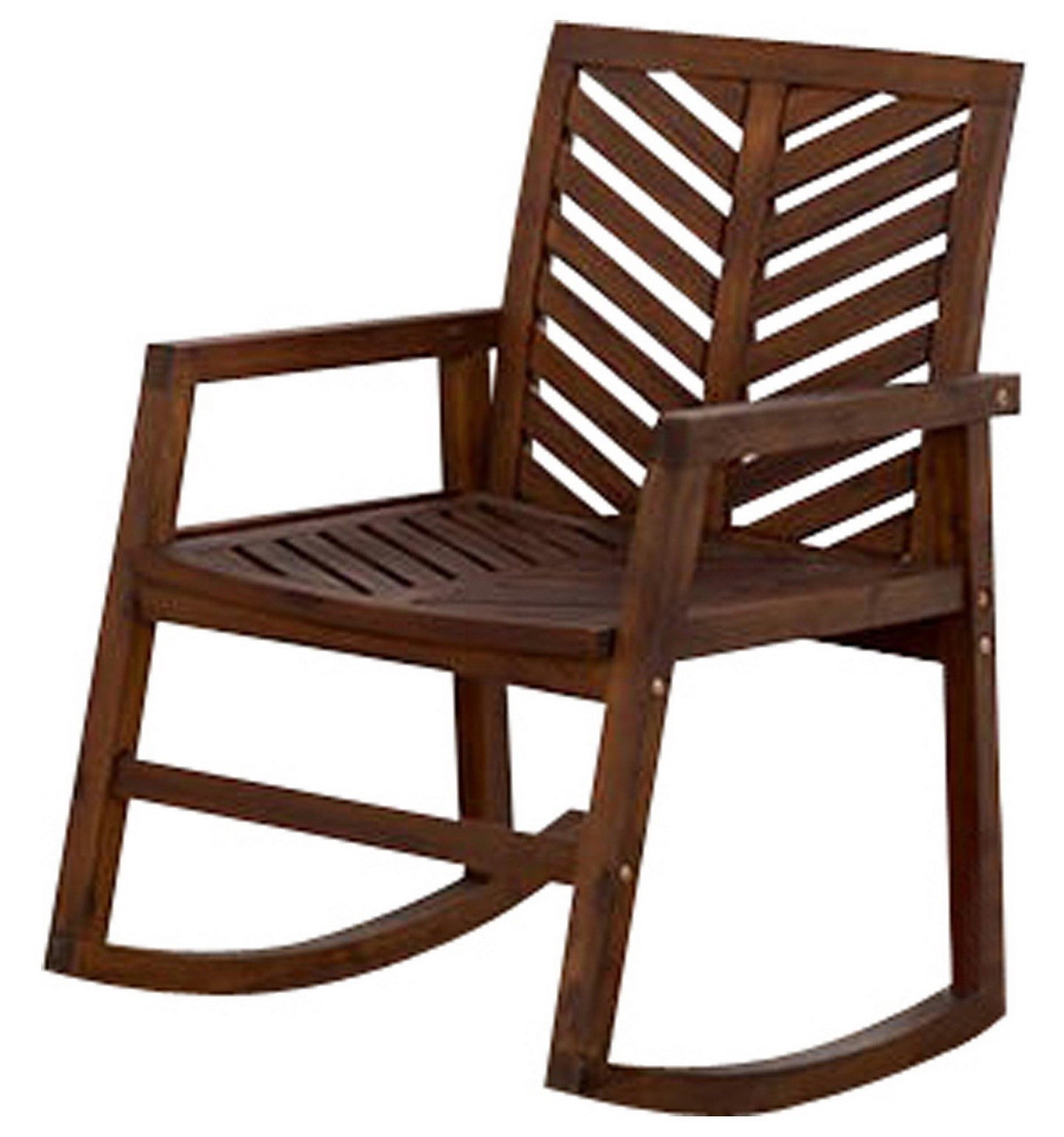 W. Trends Outdoor Modern Acacia Wood Rocking Chair