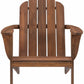 Linon Brown Teak Wood Outdoor Adirondack Chair