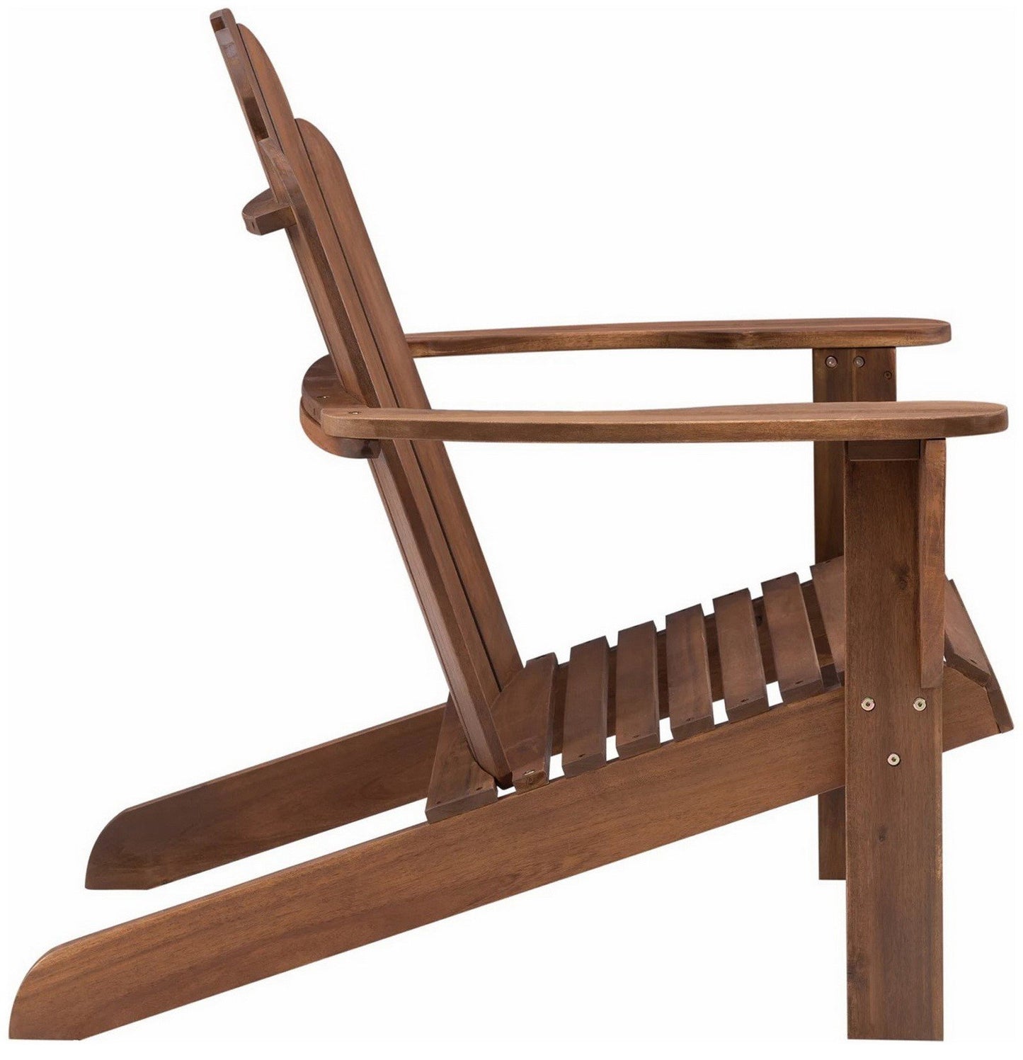 Linon Brown Teak Wood Outdoor Adirondack Chair