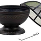 Deckmate Outdoor Steel Round Fire Pit With Mesh Spark Guard