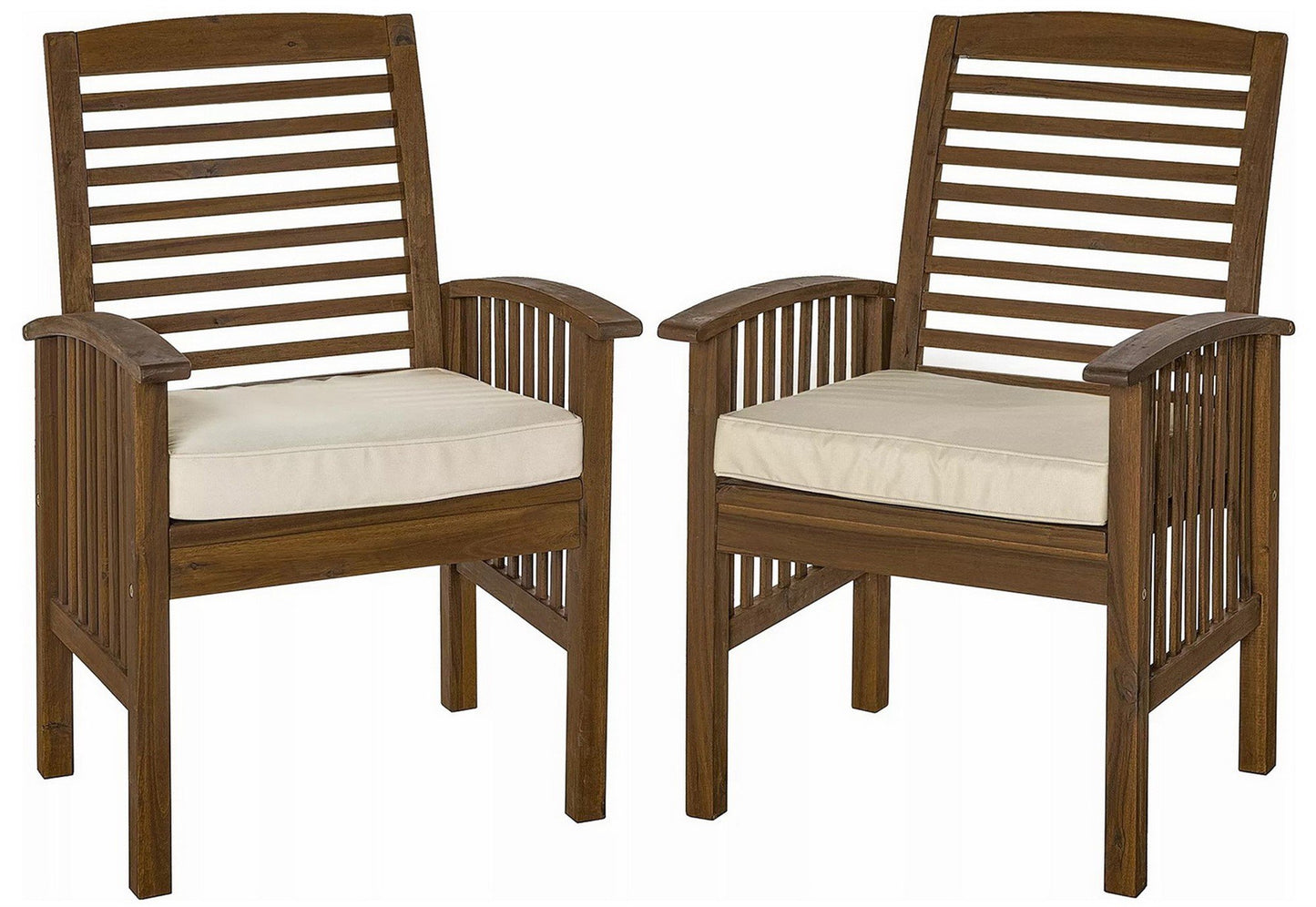 7-pc Outdoor Polyester Cushion Acacia Wood Dining Set