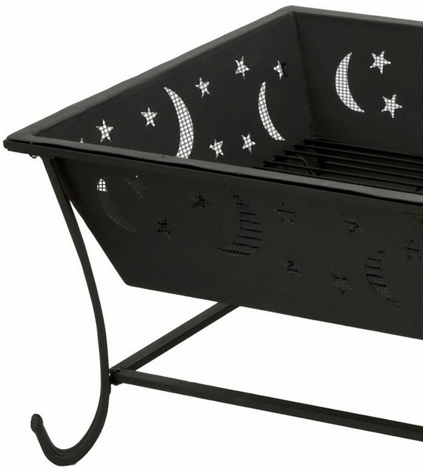 Deckmate Black Steel Lunar Outdoor Wood Fireplace