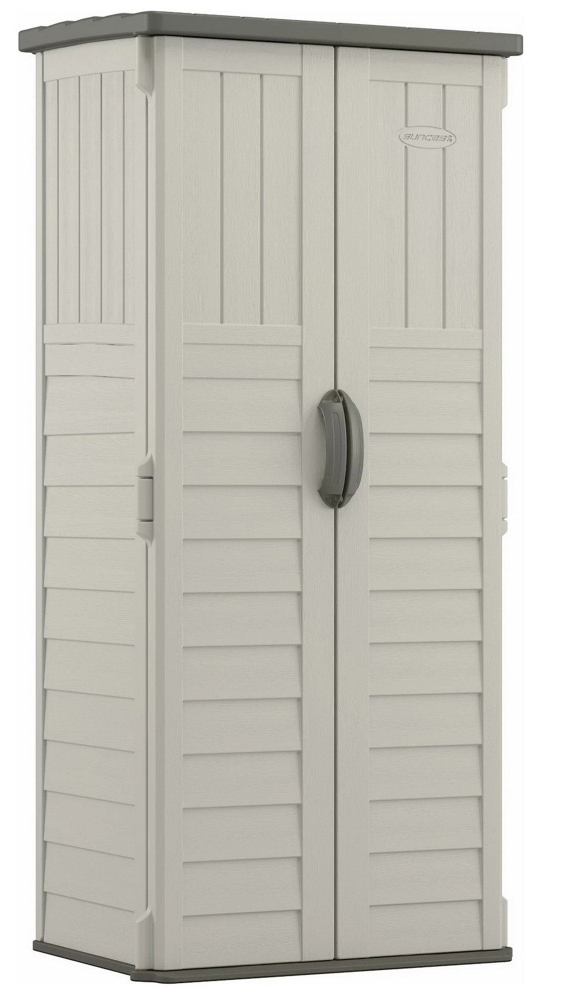 Suncast 22 Cu. Ft. Weather Resistant Vertical Resin Outdoor Storage Shed
