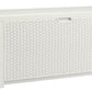 Suncast White 99 Gal. Outdoor All Weather Resin Wicker Deck Box