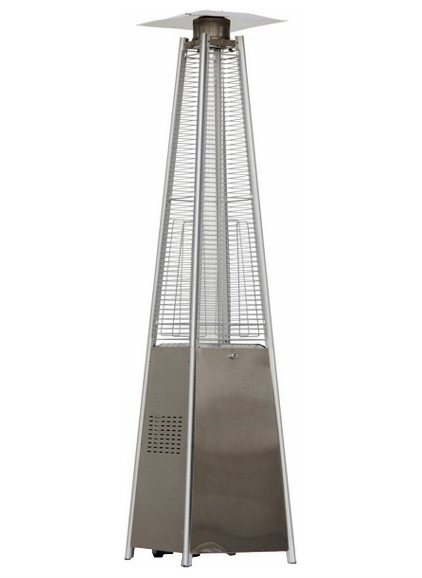 Stainless Steel 7' Pyramid Flame Outdoor Patio Heater Propane 42,000 BTU