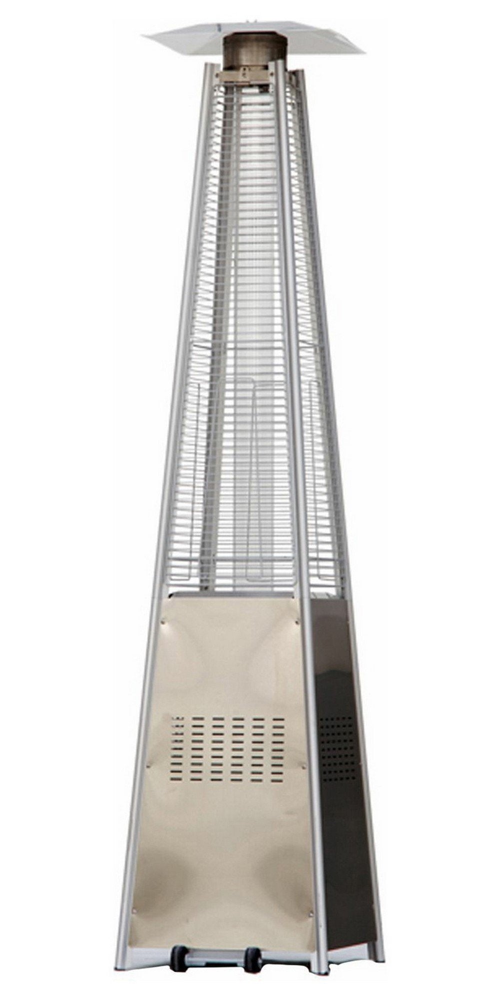 Stainless Steel 7' Pyramid Flame Outdoor Patio Heater Propane 42,000 BTU