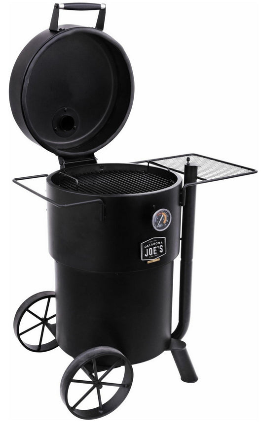 Oklahoma Joe's Large Charcoal Steel Drum Smoker With Wheels