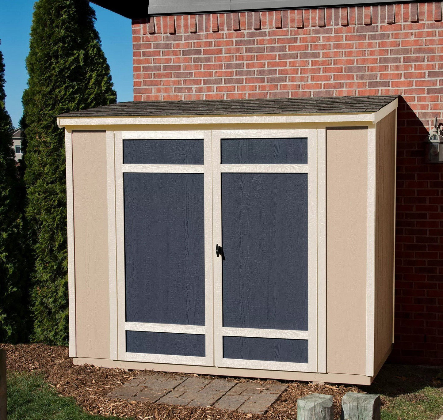 Handy Home 4' x 8' Heavy Duty Wooden Lean-To Storage Shed