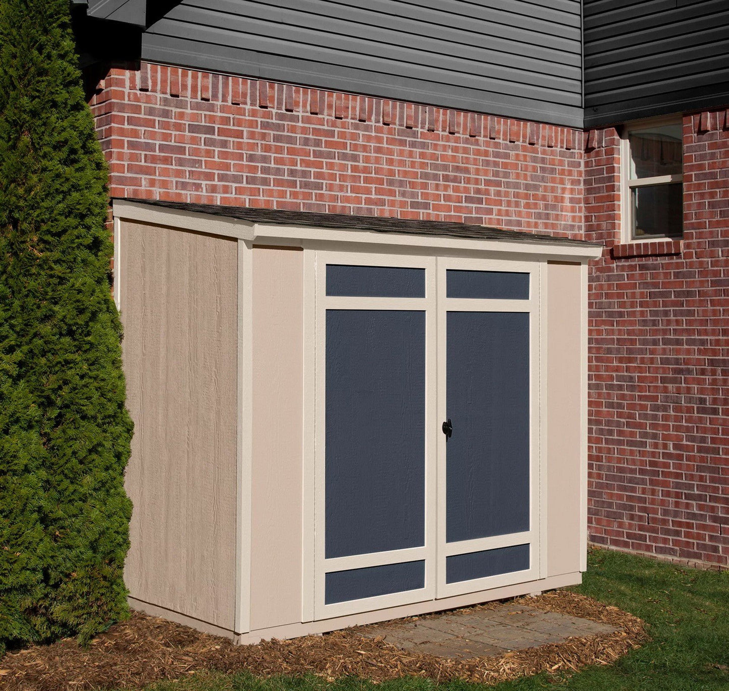 Handy Home 4' x 8' Heavy Duty Wooden Lean-To Storage Shed