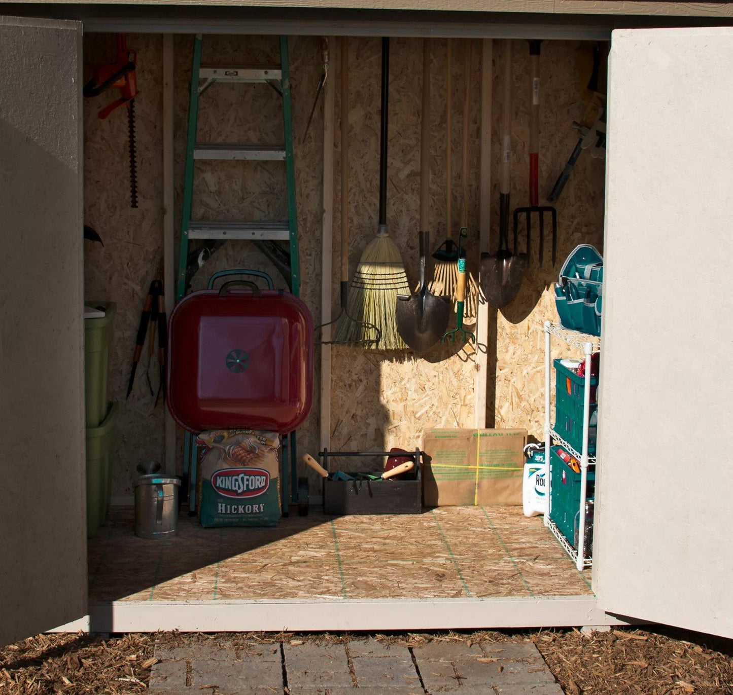 Handy Home 4' x 8' Heavy Duty Wooden Lean-To Storage Shed