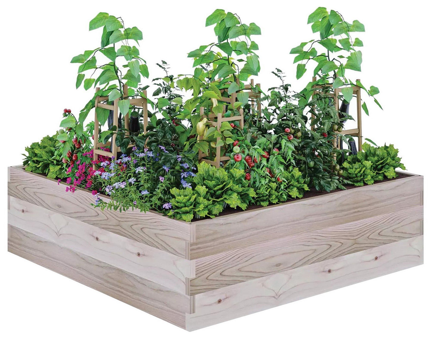 Outdoor Garden Raised Cedar Frame Planter