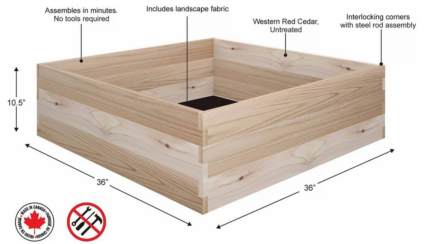 Outdoor Garden Raised Cedar Frame Planter