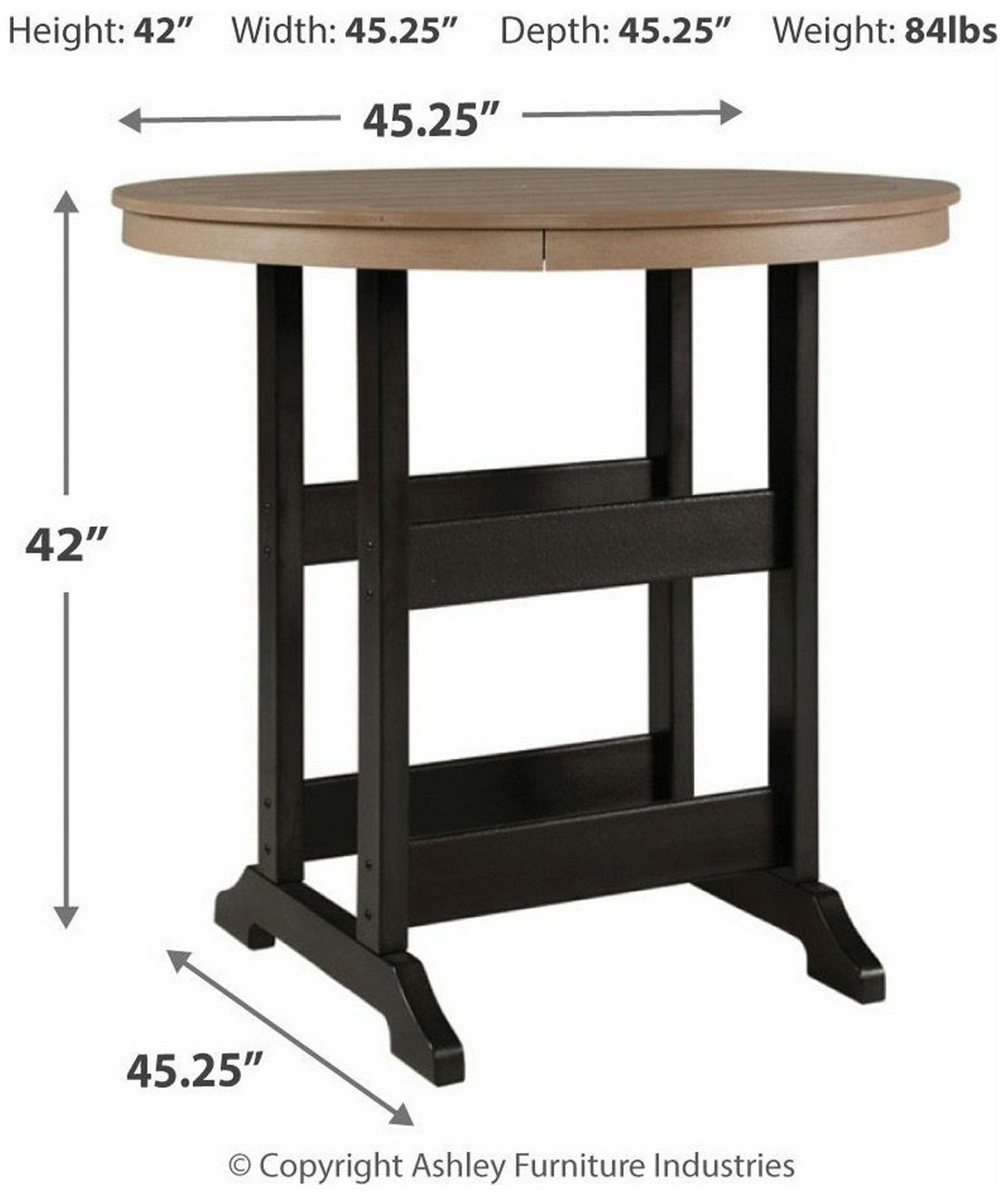 Outdoor Heavy Duty 45" Tall Round Bar Table