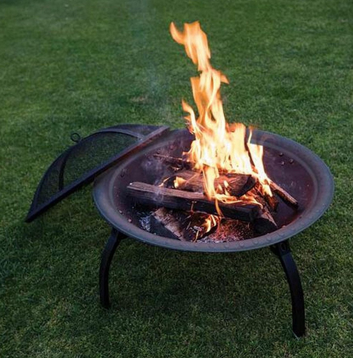 26" Portable Outdoor Iron Fire Pit