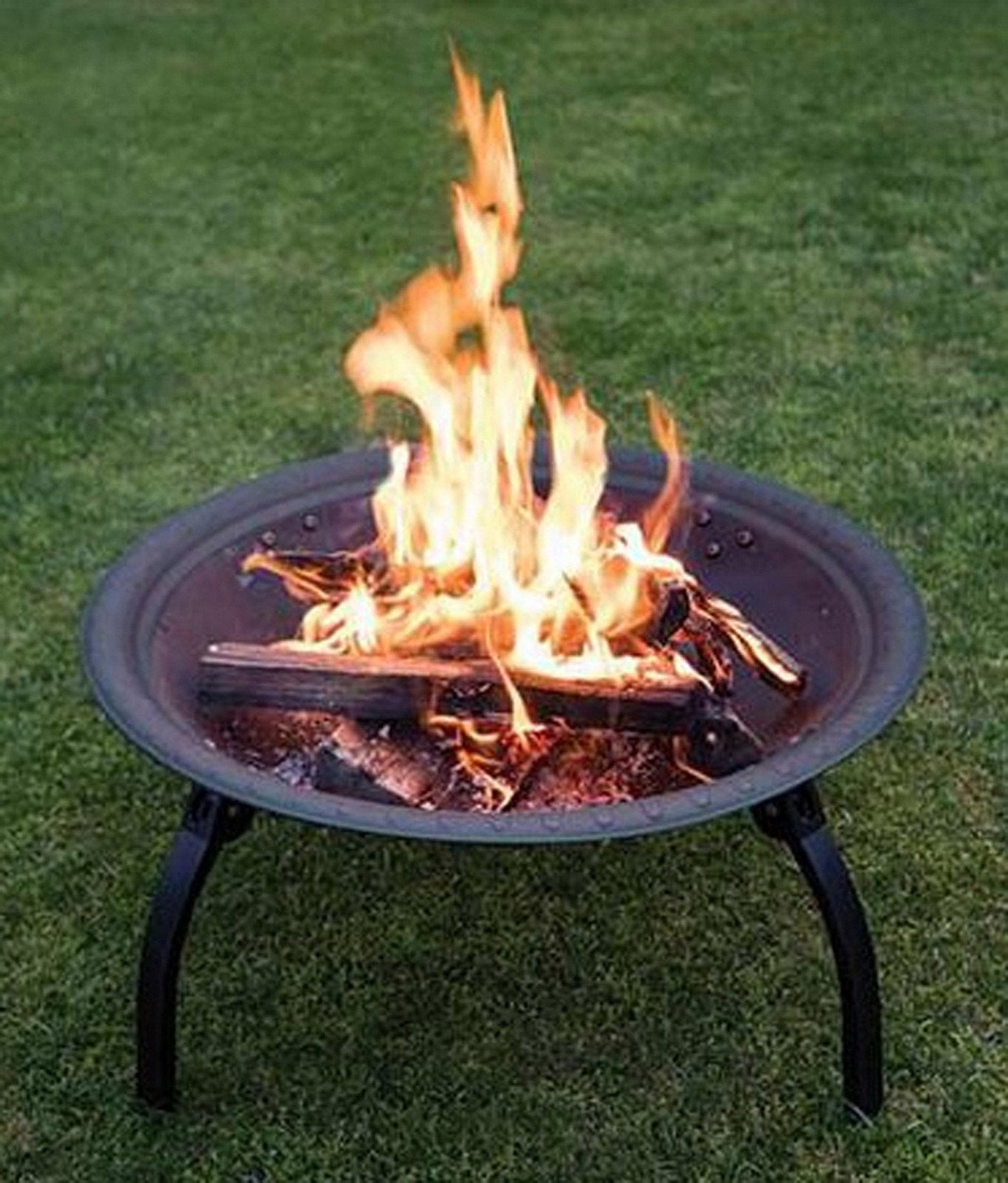 26" Portable Outdoor Iron Fire Pit