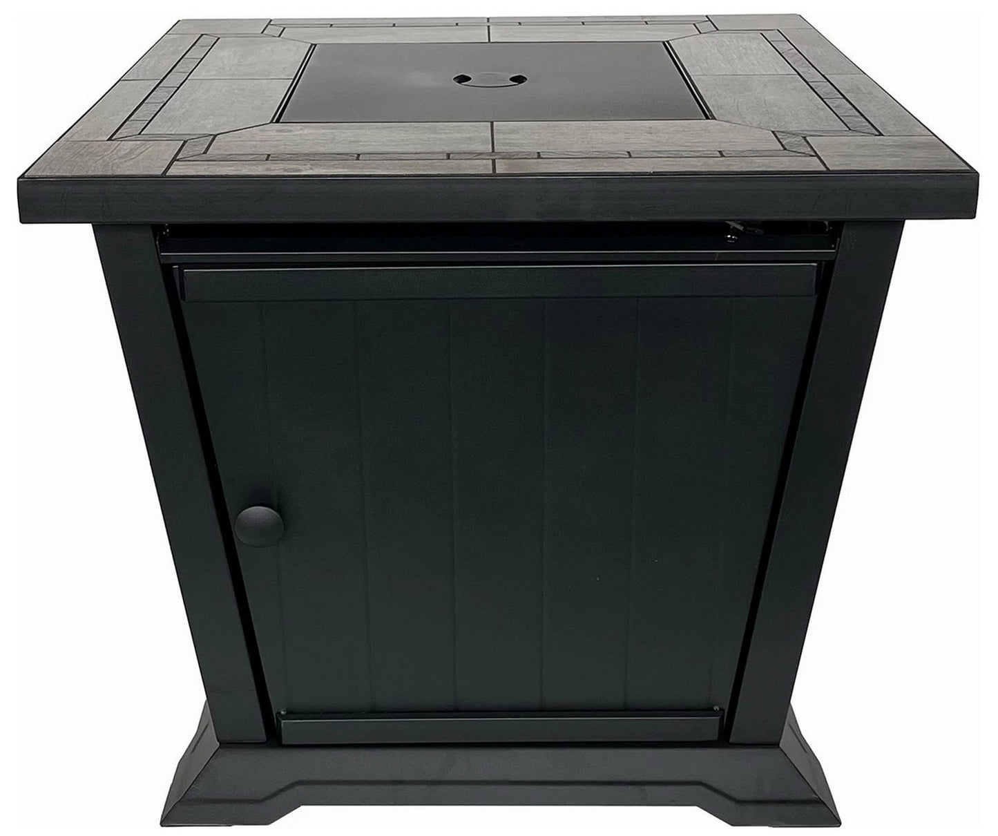 30" Square Ceramic Steel Frame Gas Fire Pit Table