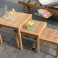 3-Piece Outdoor Teak Wood Nesting Side Table Set