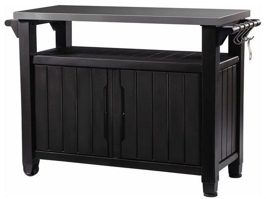 Keter Outdoor Entertainment Storage Station Bar & Grilling Table