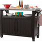 Keter Outdoor Entertainment Storage Station Bar & Grilling Table