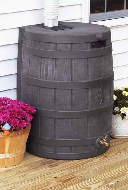 40 Gallon Rain Barrel Water Collection Storage System with Spigots
