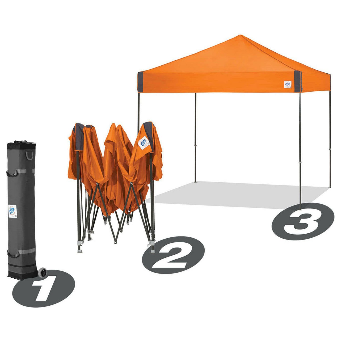 E-Z UP Pyramid Instant Shelter Canopy 10' x 10' Pop-Up Vendor Fair Tent