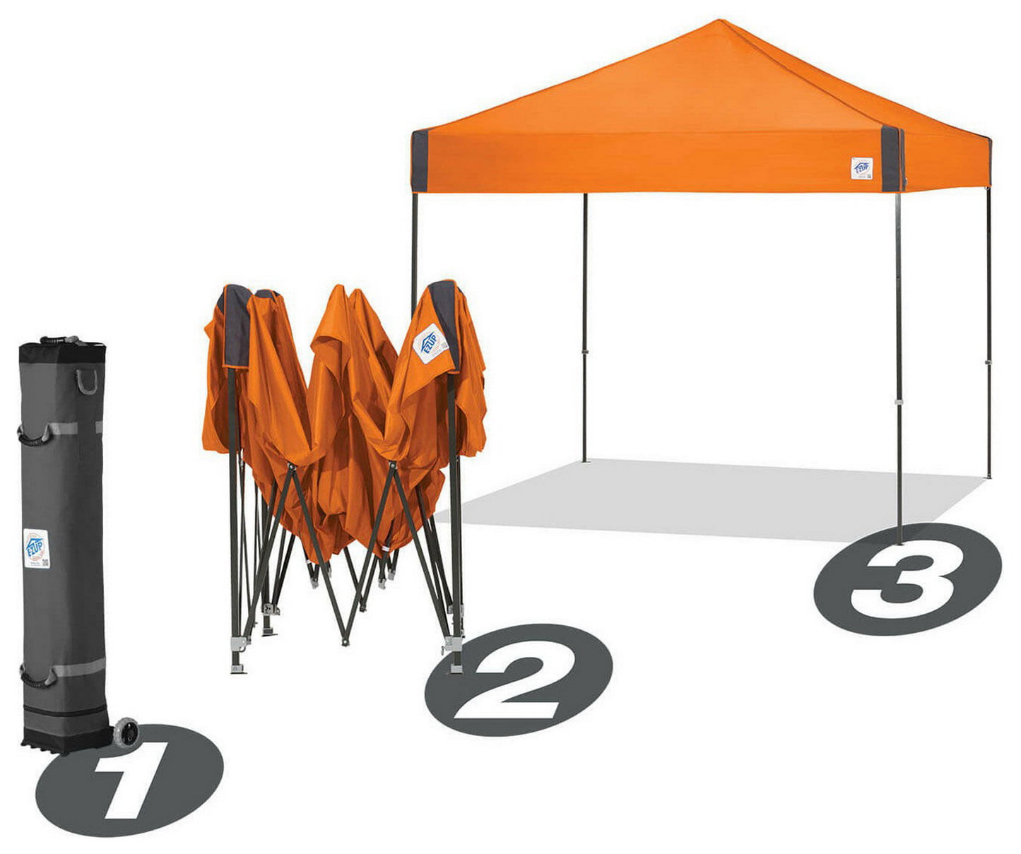 E-Z UP Pyramid Instant Shelter Canopy 10' x 10' Pop-Up Vendor Fair Tent