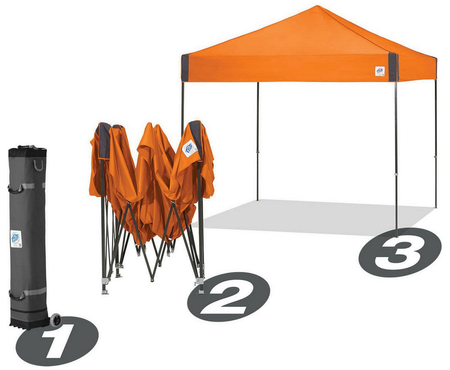 E-Z UP Pyramid Instant Shelter Canopy 10' x 10' Pop-Up Vendor Fair Tent