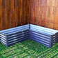 L-Shaped Raised Galvanized Steel Garden Bed