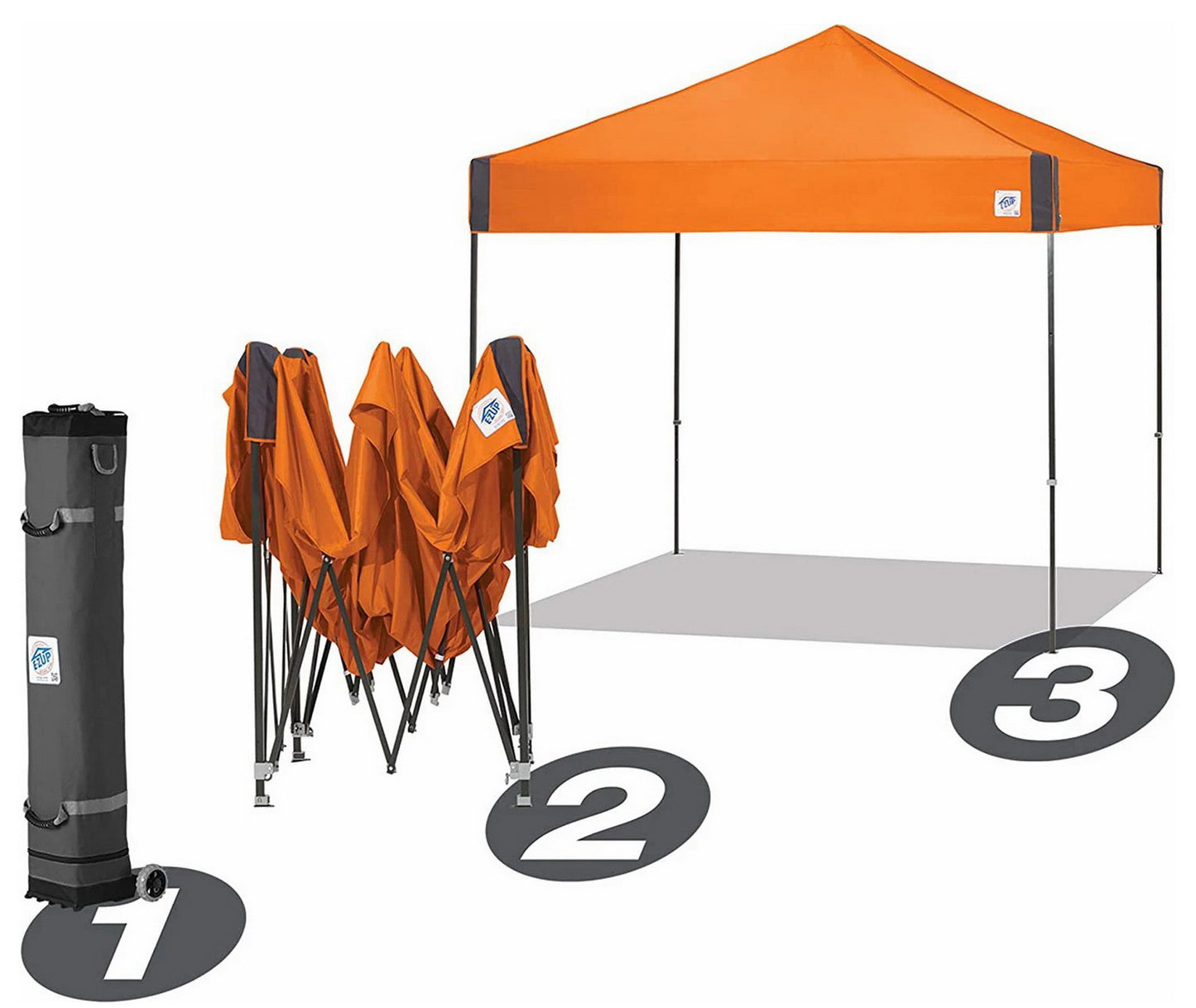 E-Z UP Pyramid Instant Shelter Canopy 10' x 10' Pop-Up Vendor Fair Tent