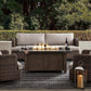 Brexley 4-Piece Wicker Cushioned Deep Seating Set with Fire Pit